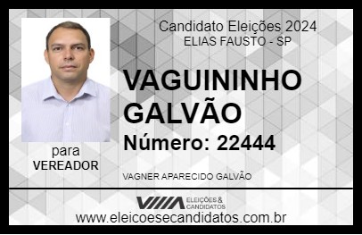 Candidato VAGUININHO GALVÃO 2024 - ELIAS FAUSTO - Eleições