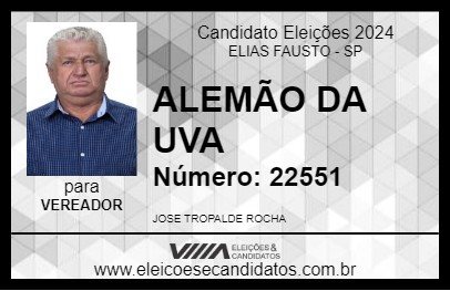 Candidato ALEMÃO DA UVA 2024 - ELIAS FAUSTO - Eleições