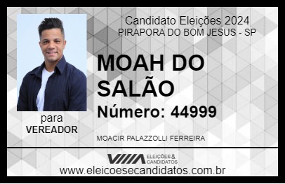 Candidato MOAH DO SALÃO 2024 - PIRAPORA DO BOM JESUS - Eleições