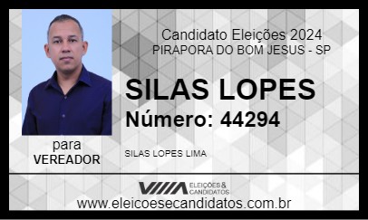 Candidato SILAS LOPES 2024 - PIRAPORA DO BOM JESUS - Eleições