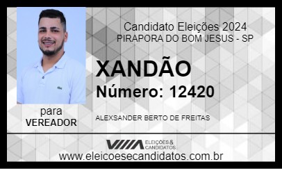 Candidato XANDÃO 2024 - PIRAPORA DO BOM JESUS - Eleições