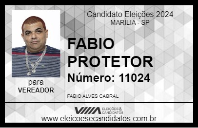 Candidato FABIO PROTETOR 2024 - MARÍLIA - Eleições