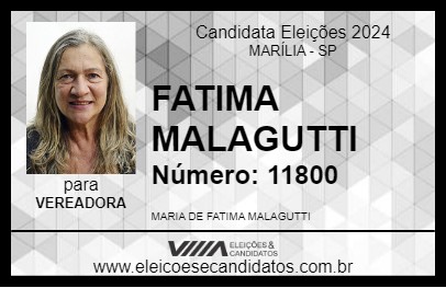 Candidato FATIMA MALAGUTTI 2024 - MARÍLIA - Eleições