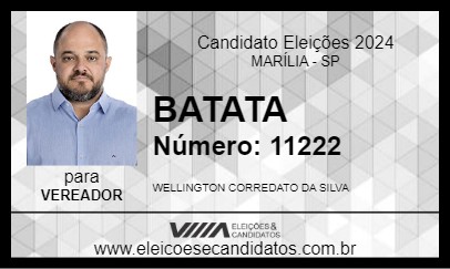 Candidato BATATA CORREDATO 2024 - MARÍLIA - Eleições