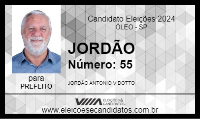 Candidato JORDÃO 2024 - ÓLEO - Eleições