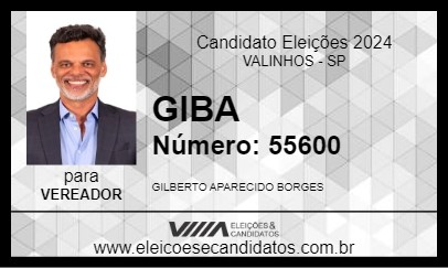 Candidato GIBA 2024 - VALINHOS - Eleições