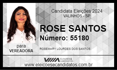 Candidato ROSE SANTOS 2024 - VALINHOS - Eleições