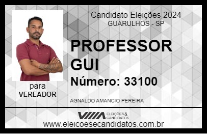 Candidato PROFESSOR GUI 2024 - GUARULHOS - Eleições