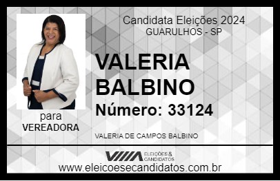 Candidato VALERIA BALBINO 2024 - GUARULHOS - Eleições