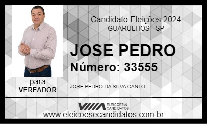 Candidato JOSE PEDRO 2024 - GUARULHOS - Eleições