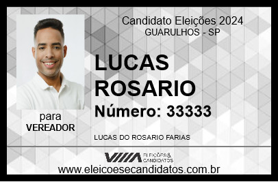 Candidato LUCAS ROSARIO 2024 - GUARULHOS - Eleições