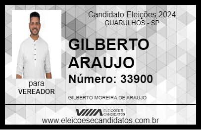 Candidato GILBERTO ARAUJO 2024 - GUARULHOS - Eleições