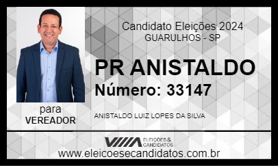 Candidato PR ANISTALDO 2024 - GUARULHOS - Eleições