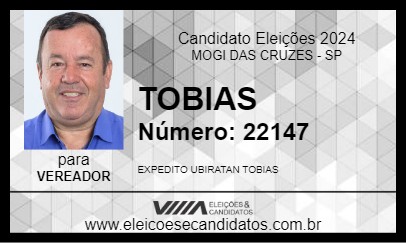 Candidato TOBIAS 2024 - MOGI DAS CRUZES - Eleições