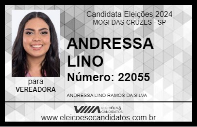 Candidato ANDRESSA LINO 2024 - MOGI DAS CRUZES - Eleições