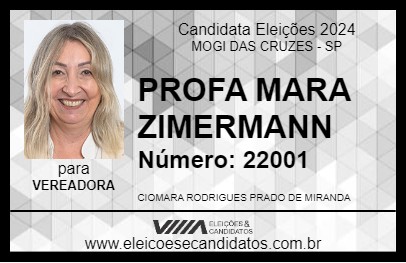 Candidato PROFA MARA ZIMERMANN 2024 - MOGI DAS CRUZES - Eleições