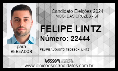 Candidato FELIPE LINTZ 2024 - MOGI DAS CRUZES - Eleições