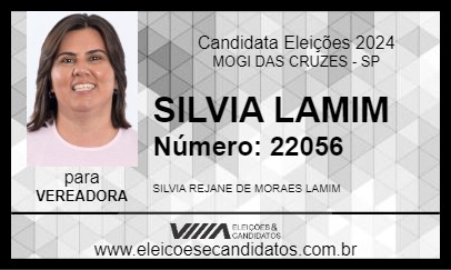 Candidato SILVIA LAMIM 2024 - MOGI DAS CRUZES - Eleições