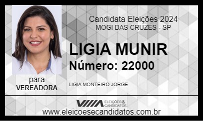 Candidato LIGIA MUNIR 2024 - MOGI DAS CRUZES - Eleições