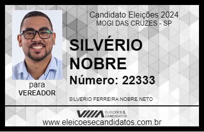 Candidato SILVÉRIO NOBRE 2024 - MOGI DAS CRUZES - Eleições