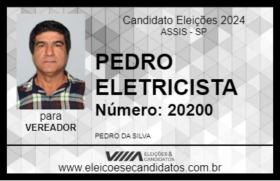 Candidato PEDRO ELETRICISTA 2024 - ASSIS - Eleições