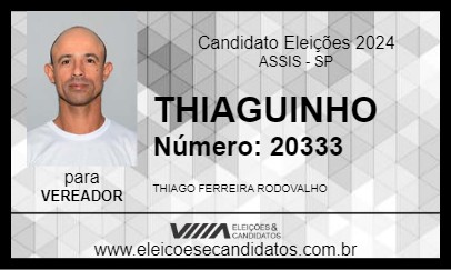 Candidato THIAGUINHO 2024 - ASSIS - Eleições