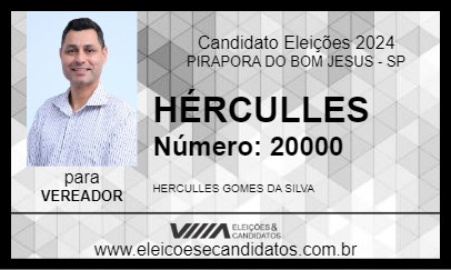 Candidato HÉRCULLES 2024 - PIRAPORA DO BOM JESUS - Eleições