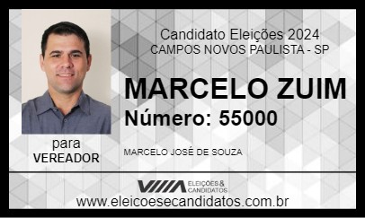 Candidato MARCELO ZUIM 2024 - CAMPOS NOVOS PAULISTA - Eleições