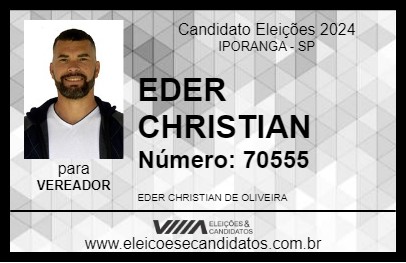 Candidato EDER CHRISTIAN 2024 - IPORANGA - Eleições