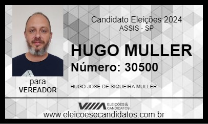 Candidato HUGO MULLER 2024 - ASSIS - Eleições