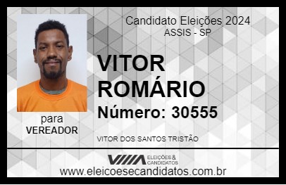 Candidato VITOR ROMÁRIO 2024 - ASSIS - Eleições