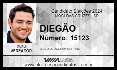 Candidato DIEGÃO 2024 - MOGI DAS CRUZES - Eleições