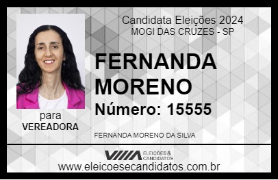 Candidato FERNANDA MORENO 2024 - MOGI DAS CRUZES - Eleições