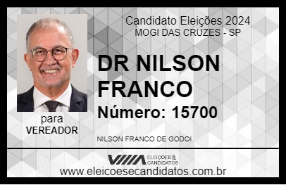 Candidato DR NILSON FRANCO 2024 - MOGI DAS CRUZES - Eleições