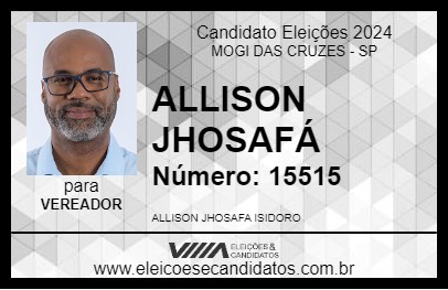 Candidato ALLISON JHOSAFÁ 2024 - MOGI DAS CRUZES - Eleições