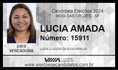 Candidato LUCIA AMADA 2024 - MOGI DAS CRUZES - Eleições