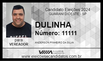 Candidato DULINHA 2024 - GUARANI D\OESTE - Eleições