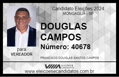 Candidato DOUGLAS CAMPOS 2024 - MONGAGUÁ - Eleições