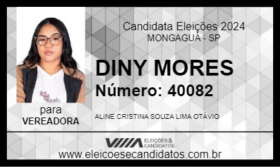 Candidato DINY MORES 2024 - MONGAGUÁ - Eleições