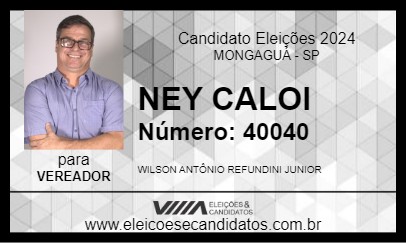 Candidato NEY CALOI 2024 - MONGAGUÁ - Eleições