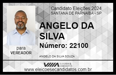 Candidato ANGELO DA SILVA 2024 - SANTANA DE PARNAÍBA - Eleições