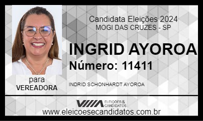 Candidato INGRID AYOROA 2024 - MOGI DAS CRUZES - Eleições