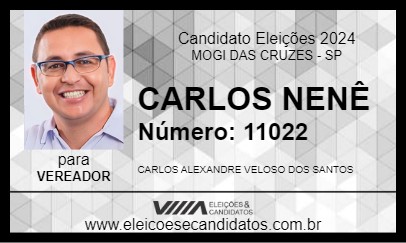 Candidato CARLOS NENÊ 2024 - MOGI DAS CRUZES - Eleições