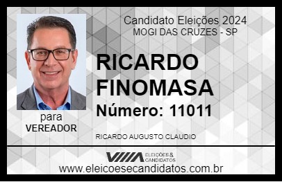 Candidato RICARDO FINOMASA 2024 - MOGI DAS CRUZES - Eleições