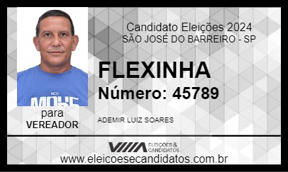 Candidato FLEXINHA 2024 - SÃO JOSÉ DO BARREIRO - Eleições