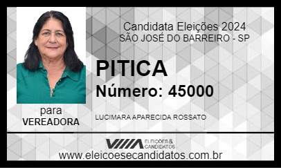 Candidato PITICA 2024 - SÃO JOSÉ DO BARREIRO - Eleições