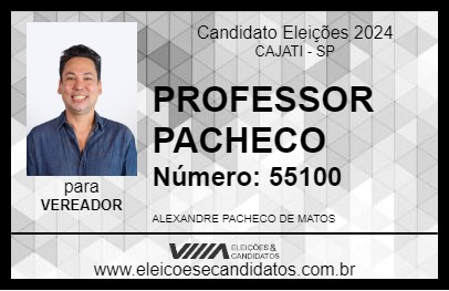 Candidato PROFESSOR PACHECO 2024 - CAJATI - Eleições