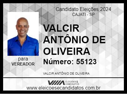 Candidato VALCIR DO RAIO X 2024 - CAJATI - Eleições