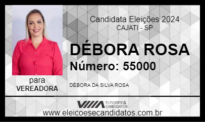 Candidato DÉBORA ROSA 2024 - CAJATI - Eleições