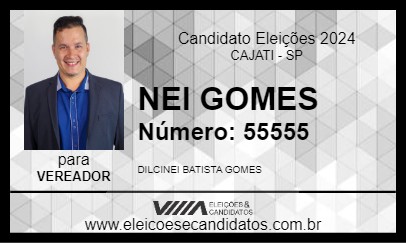 Candidato NEI GOMES 2024 - CAJATI - Eleições